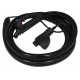 Steam and vacuum flexible hose for interior car cleaning